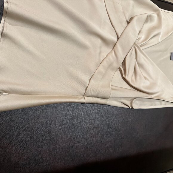 Champagne tailored Ann Taylor blouse - Picture 3 of 6